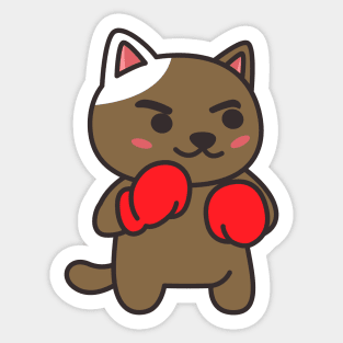 Boxer Cat Sticker